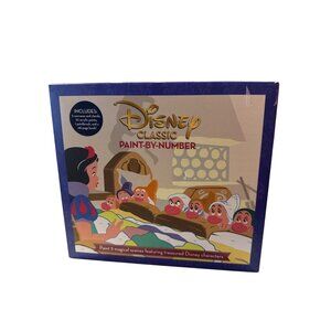 Disney Classic Paint-By-Number Kit Includes 5 Canvases Stands 10 Acrylic Paints